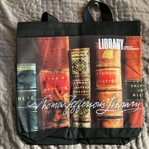 Library Congress Tote Bag with Book Design